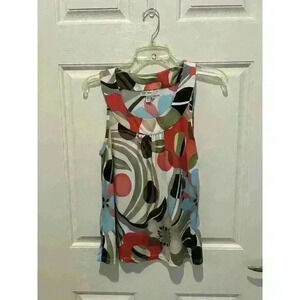 Lana Lee Women Multi Colored Career Sleeveless Top S